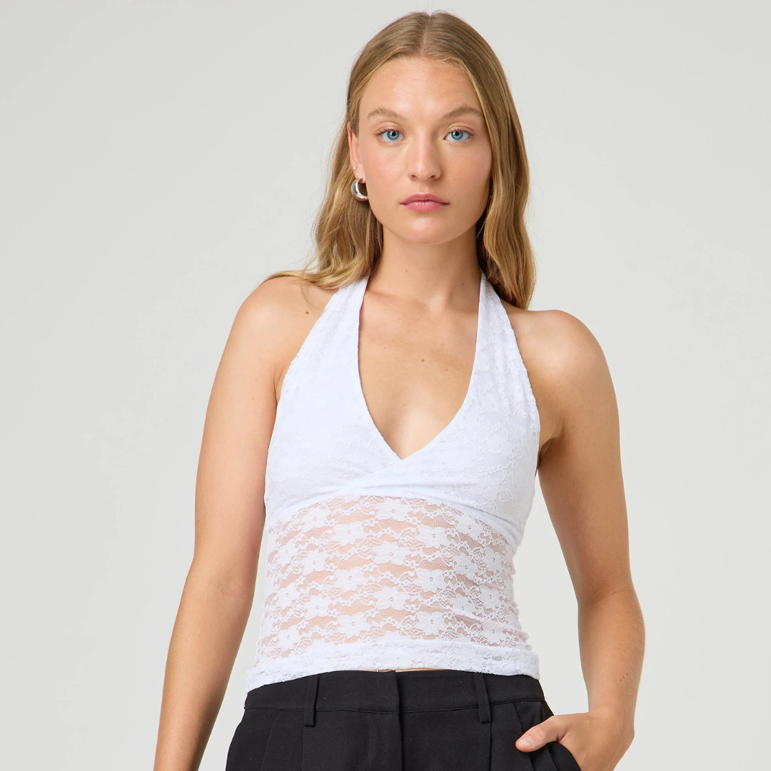 CORAL LACED TANK TOP