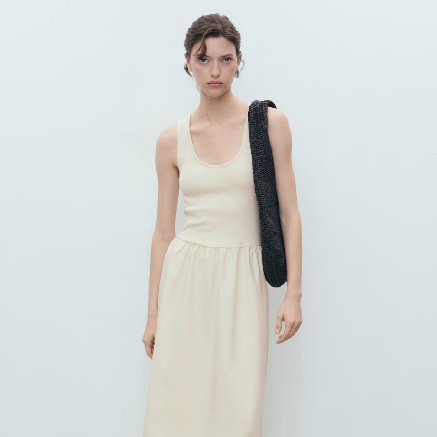 SATINE DRAPE SKIRT
