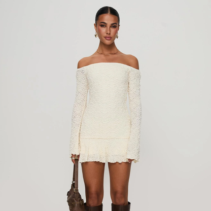 SOFT LACE MINI DRESS