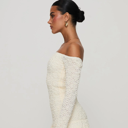 SOFT LACE MINI DRESS