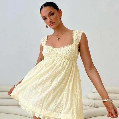 IRIS PATTERNED MINI DRESS