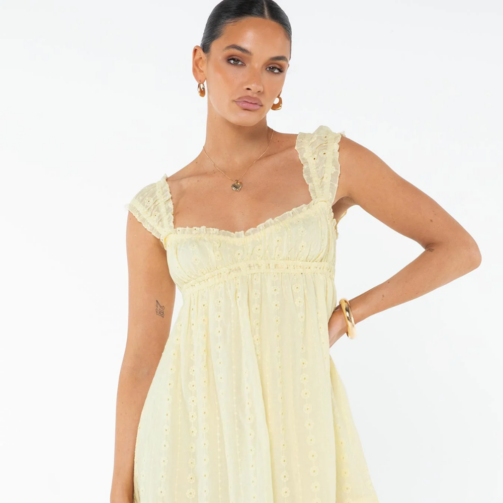 IRIS PATTERNED MINI DRESS